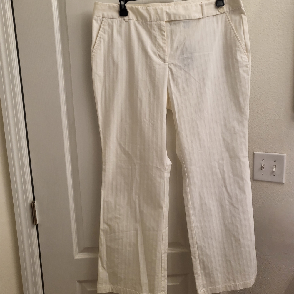 New York & Company Cream Wide Legs Pants Size 18 New With Tag